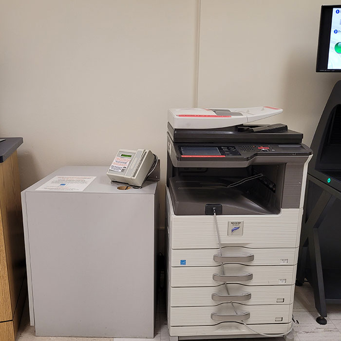 Copier on 2nd floor of Love Library