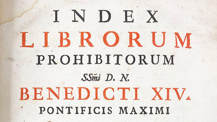 Index of Prohibited Books title page